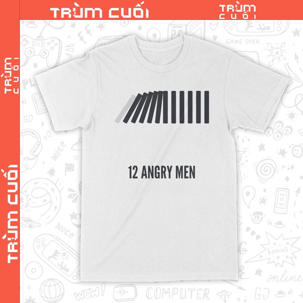  Áo thun phim 12 Angry Men, Trùm Cuối Cine, Unisex Cotton 100% 2 màu nam nữ 0020 TEET 