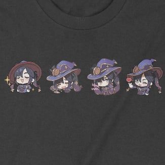  Áo thun Mona Chibi, Trùm Cuối Game Genshin, Unisex Cotton 100% 2 màu nam nữ 0259 