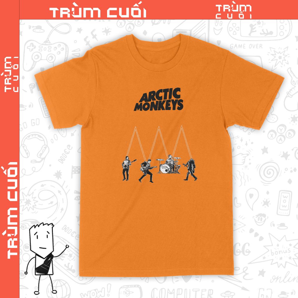  Áo thun Artics Monkey, Trùm Cuối Thần tượng âm nhạc, Unisex Cotton 100% 2 màu nam nữ 0268 