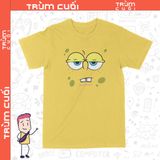  Áo thun Bọt Biển Quần Vuông, Trùm Cuối Cartoon Cine, Unisex Cotton 100% 2 màu nam nữ 0272 