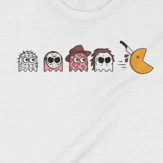  Áo sweater Halloween Pacman, Trùm cuối Halloween Horror Game, Unisex Nỉ Bông 100% 2 màu nam nữ 0353 