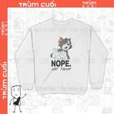  Áo Sweater Mèo Tom Ngán Unisex Trùm Cuối Meme Movie, Nỉ Bông 100% 2 màu nam nữ 0123 