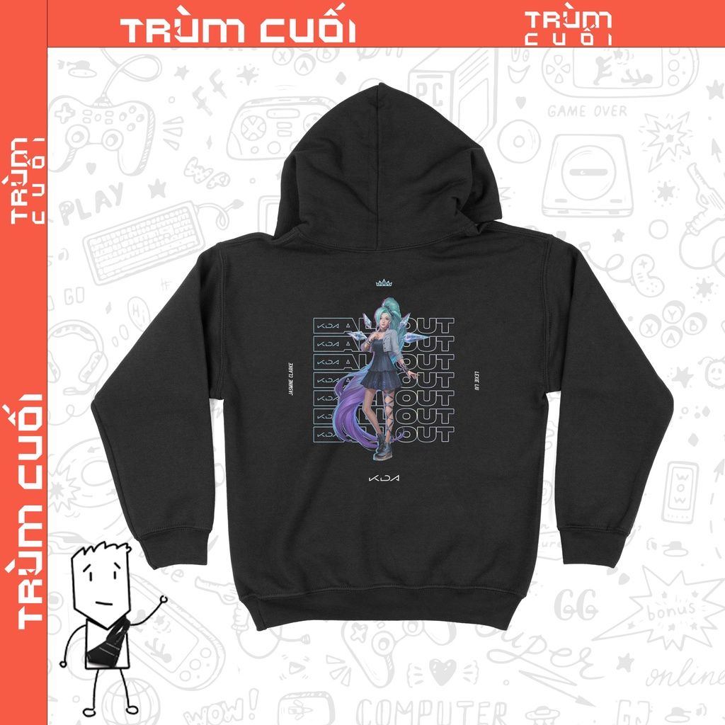  Áo Hoodie K/DA ALL OUT Seraphine - Liên Minh Huyền Thoại, Trùm Cuối Game, Nỉ Bông 100% 2 màu nam nữ 0174 