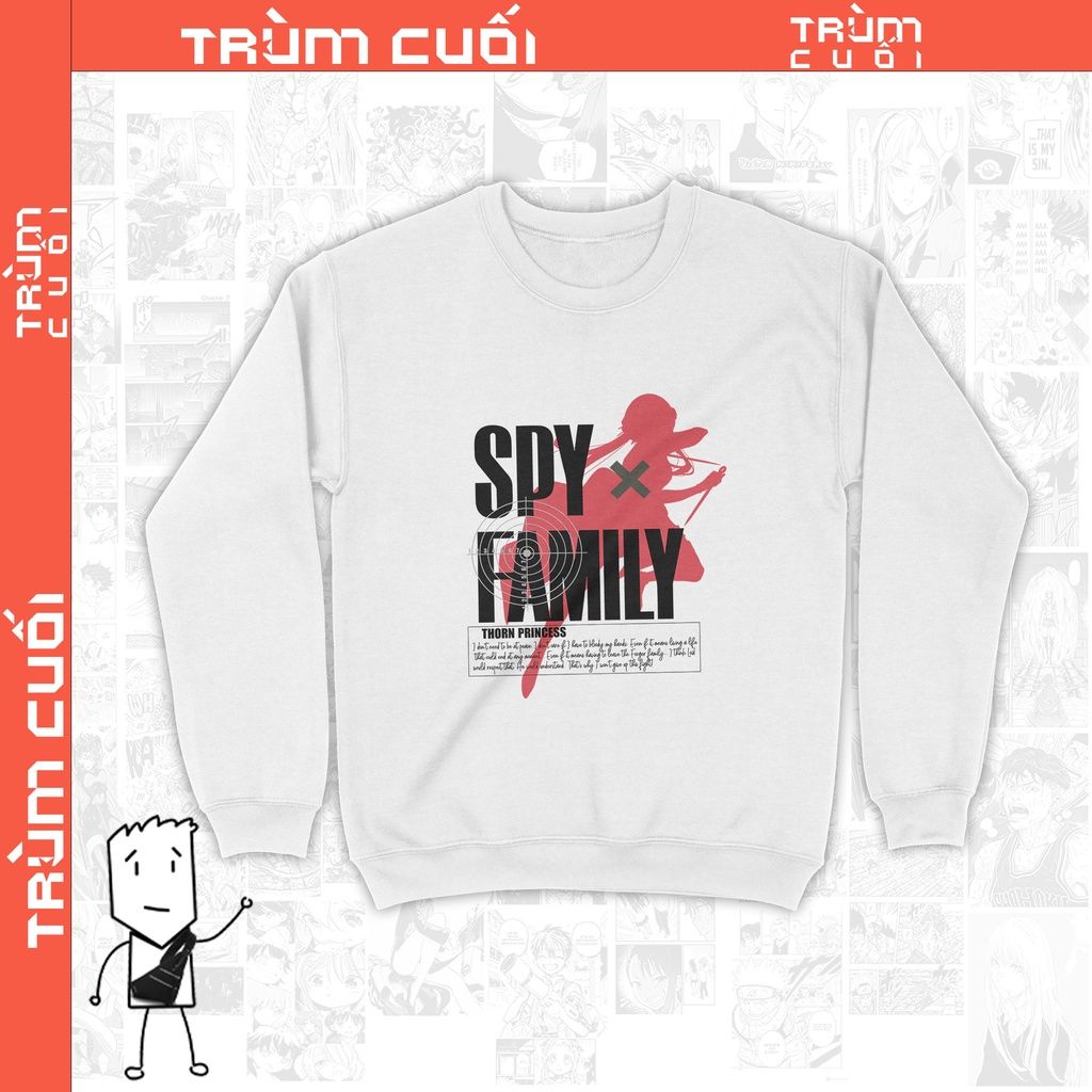  Áo Sweater Spy x Family: Thorn Princess Unisex Trùm Cuối Manga Anime,  Nỉ Bông 100% 2 màu nam nữ 0015 