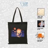  Túi Tote Đăng Hoả Chi Thần, Trùm Cuối 2025, 100% vải Canvas 35x40 cm - Unisex Nam Nữ 2 màu đen trắng 