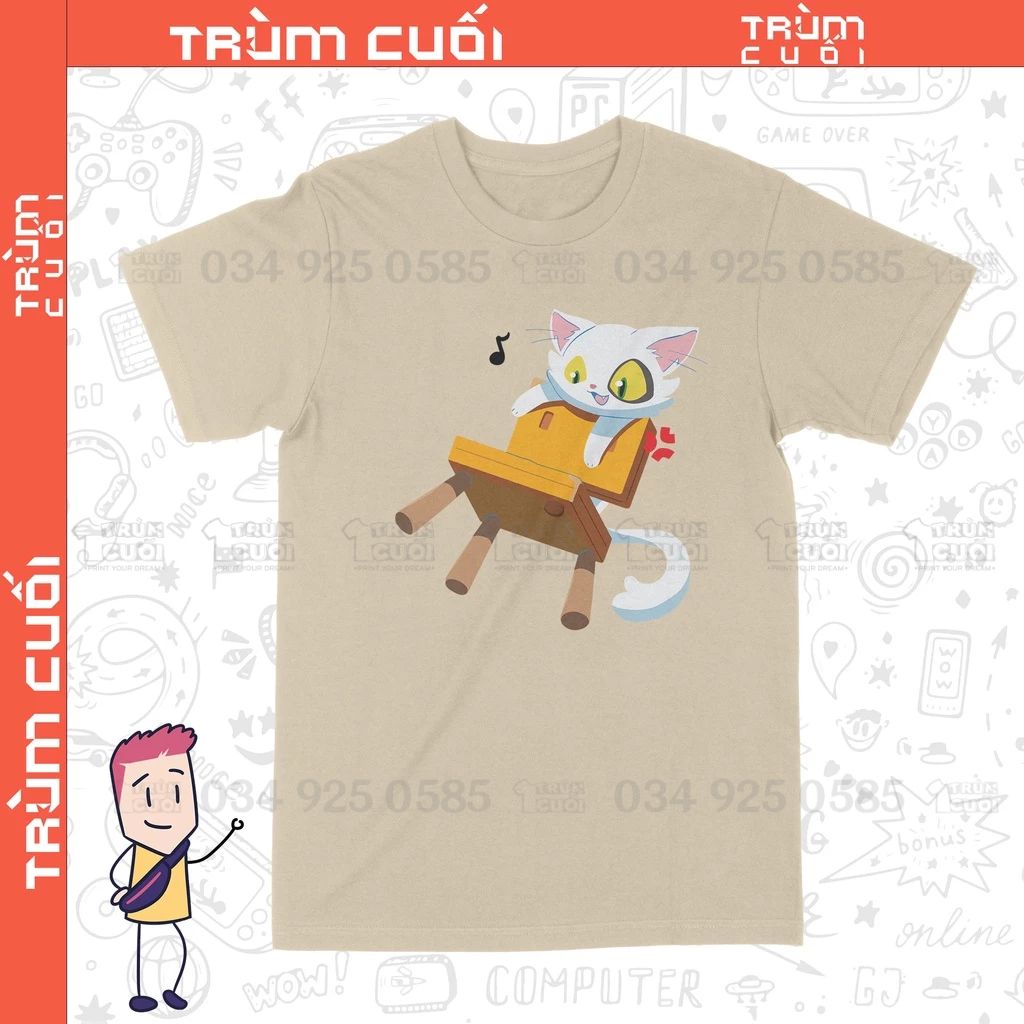  Áo thun Mèo Daijin - Khóa chặt cửa nào Suzume, Trùm Cuối Anime Cine, Cotton 100% 2 màu nam nữ 0244 