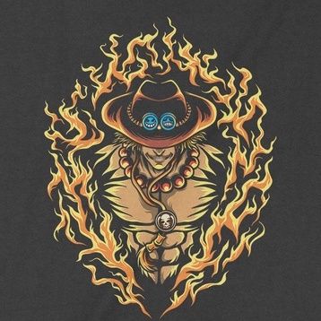  Áo thun Hỏa Quyền Ace - One Piece, Trùm Cuối Game, Cotton 100% 2 màu nam nữ 0154 