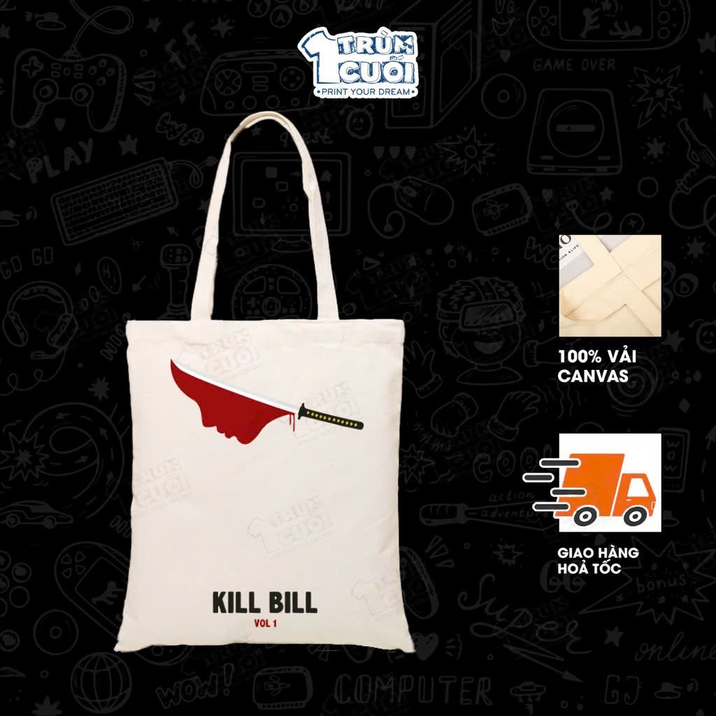  Túi Tote Cine, Trùm Cuối 2025, 100% vải Canvas 35x40 cm - Unisex Nam Nữ 2 màu đen trắng 