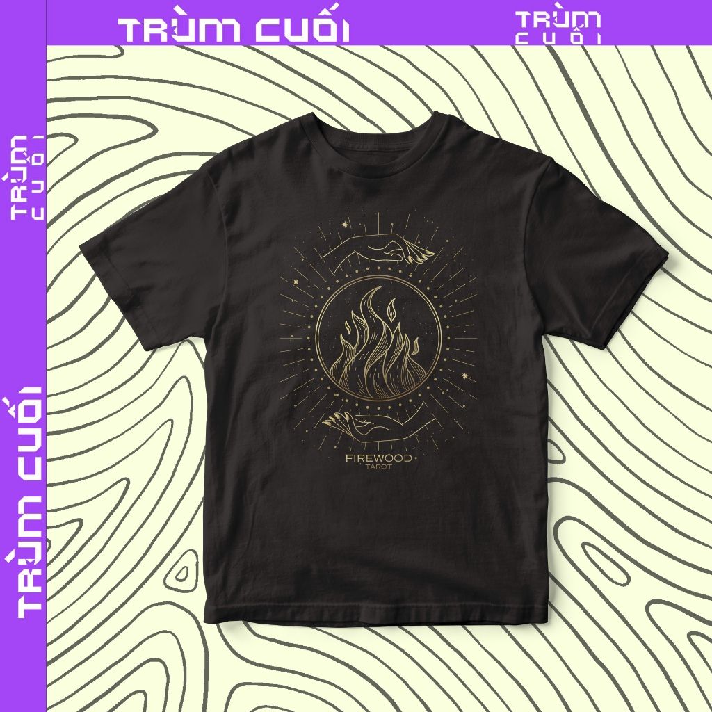  Áo thun Tarot Firewood, Firewood x Trùm Cuối, Unisex Cotton 100% 2 màu nam nữ 0401 