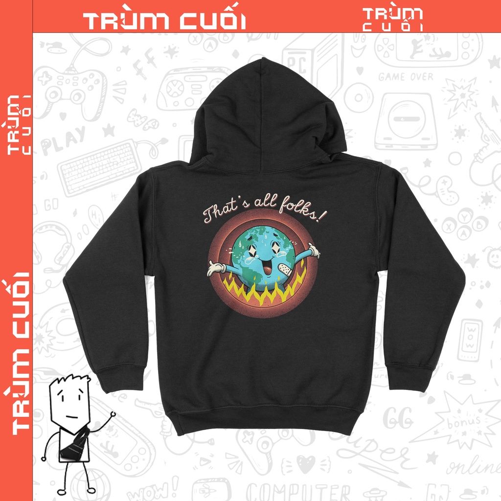  Áo Hoodie Trái Đất Says Bye, Trùm Cuối Meme, Unisex Nỉ Bông100% 2 màu nam nữ 0188 