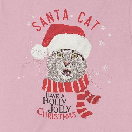  Áo thun Santa Cat, Trùm Cuối Christmas Festival, Unisex Cotton 100% 2 màu nam nữ 0381 