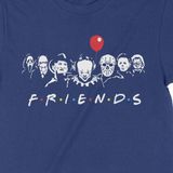  Áo thun Horror Friends, Trùm Cuối Halloween Horror, Unisex Cotton 100% 2 màu nam nữ 0355 