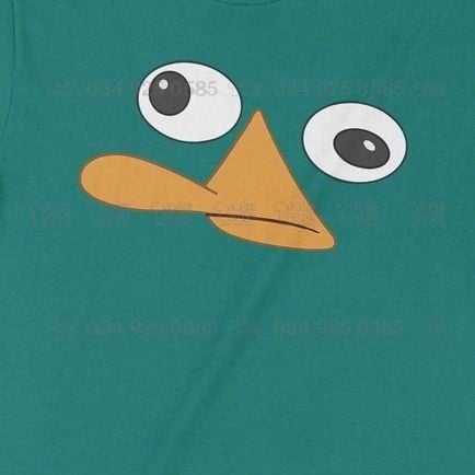  Áo thun Thú mỏ vịt Perry Unisex Trùm Cuối Cine, Cotton 100% Jadedome nam nữ 0071 