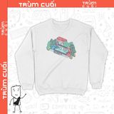  Áo Sweater Pokemon Switch, Trùm Cuối Game, Nỉ Bông 100%, 2 màu nam nữ 0211 