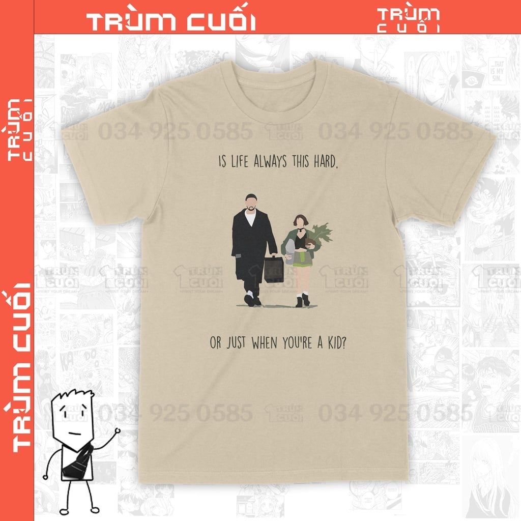 Áo thun Léon: The Professional Trùm Cuối Cine, Cotton 100% 2 màu nam nữ 0088 