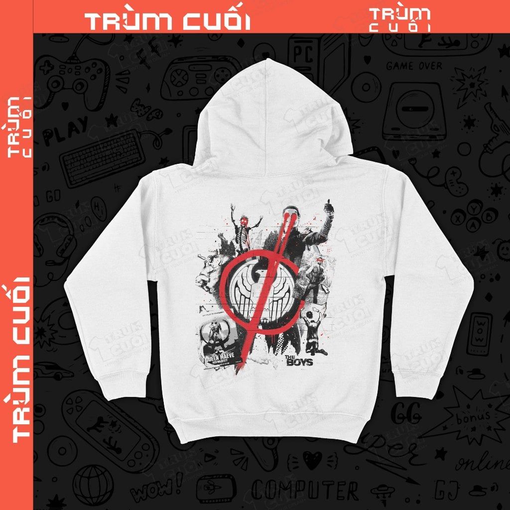  Áo Hoodie The Boys Graffiti, Trùm Cuối Cine, Nỉ Bông 100% Unisex nam nữ 0440 
