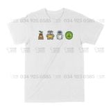  Áo thun Wall E, Trùm Cuối Cartoon, Unisex Cotton 100% 2 màu nam nữ 0037 