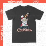  Áo thun Giáng Sinh của Tâm và Gia Huy, Trùm Cuối Cartoon Christmas Festival, Unisex Cotton 100% 2 màu nam nữ 0377 
