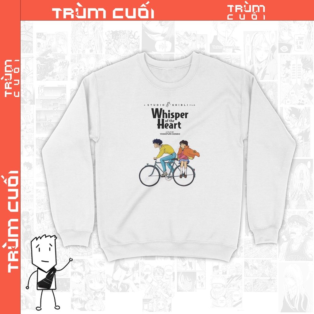  Áo Sweater Whishper Of The Heart - Ghibli Trùm Cuối Anime Cine Nỉ Bông 100% 2 màu nam nữ 0119 