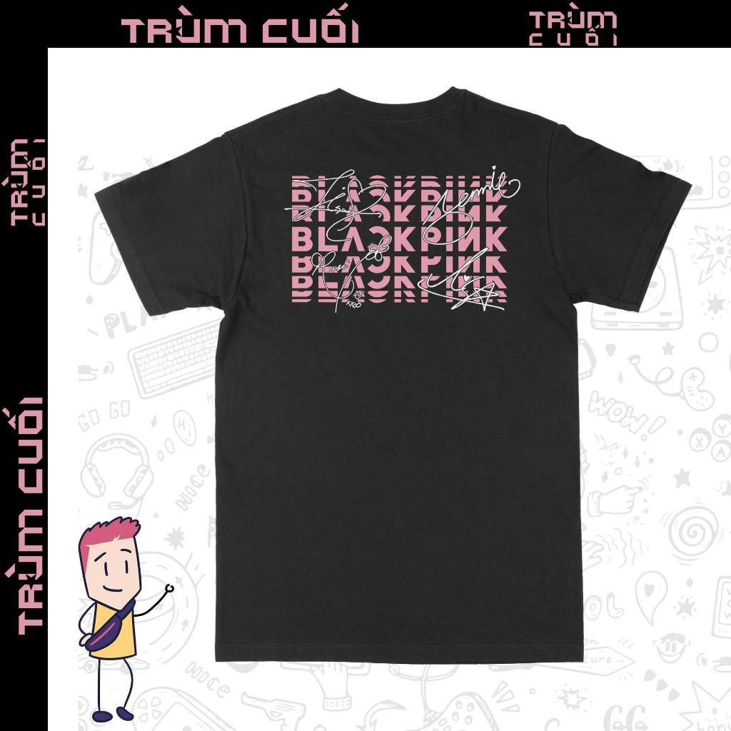  Áo thun OVERSIZE BLɅϽKPIИK Revolution, Trùm Cuối Thần Tượng Âm Nhạc, Cotton 100% 2 màu nam nữ 0293 