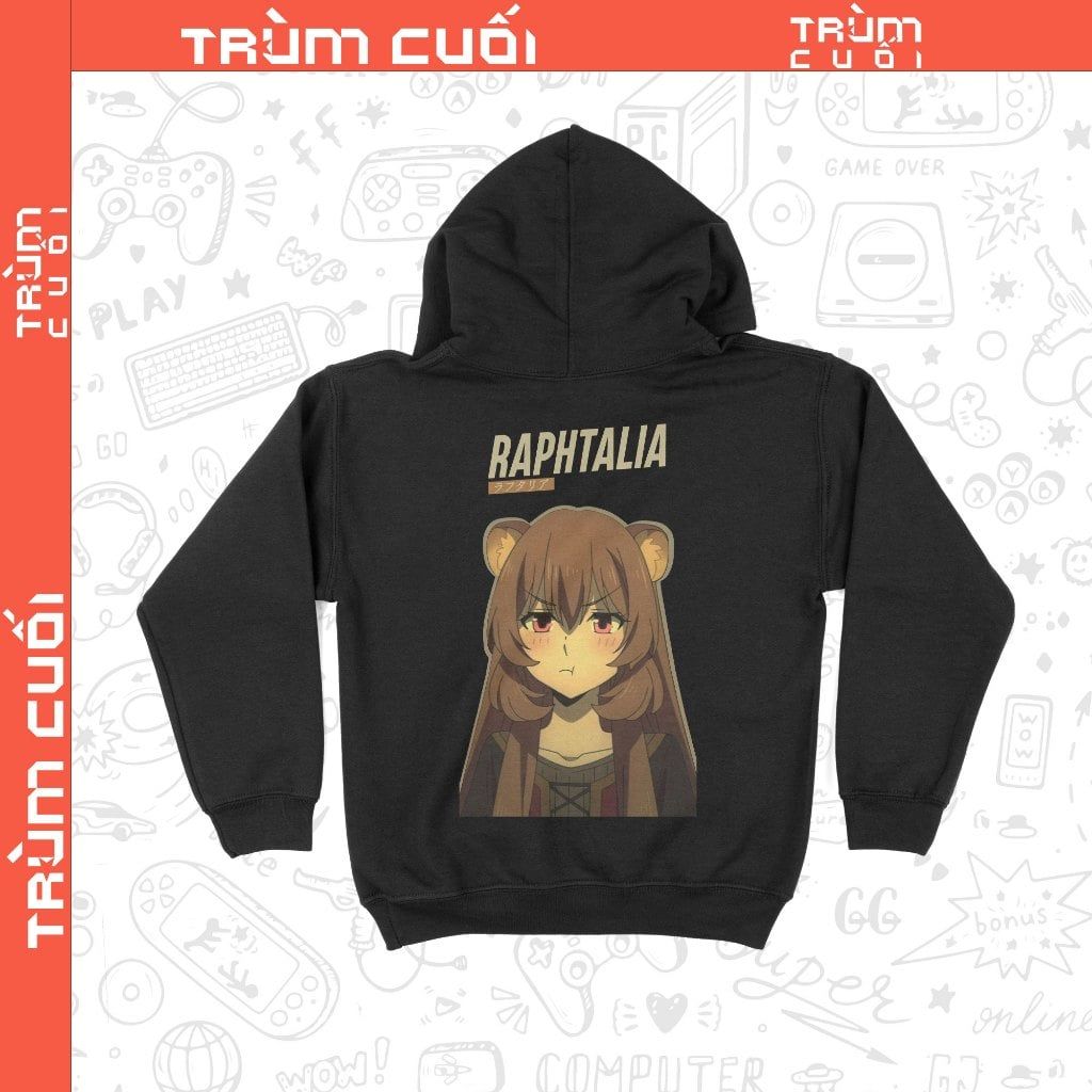  Áo Hoodie Raphtalia - The Rising of the Shield Hero, Trùm Cuối Anime, Nỉ Bông 100% Unisex nam nữ 0362 