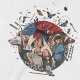  Áo Hoodie Công Chúa Mononoke - Ghibli Trùm Cuối Anime Cine Nỉ Bông100% 2 màu nam nữ 0106 