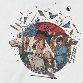  Áo Hoodie Công Chúa Mononoke - Ghibli Trùm Cuối Anime Cine Nỉ Bông100% 2 màu nam nữ 0106 