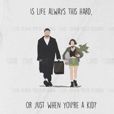  Áo thun Léon: The Professional Trùm Cuối Cine, Cotton 100% 2 màu nam nữ 0088 