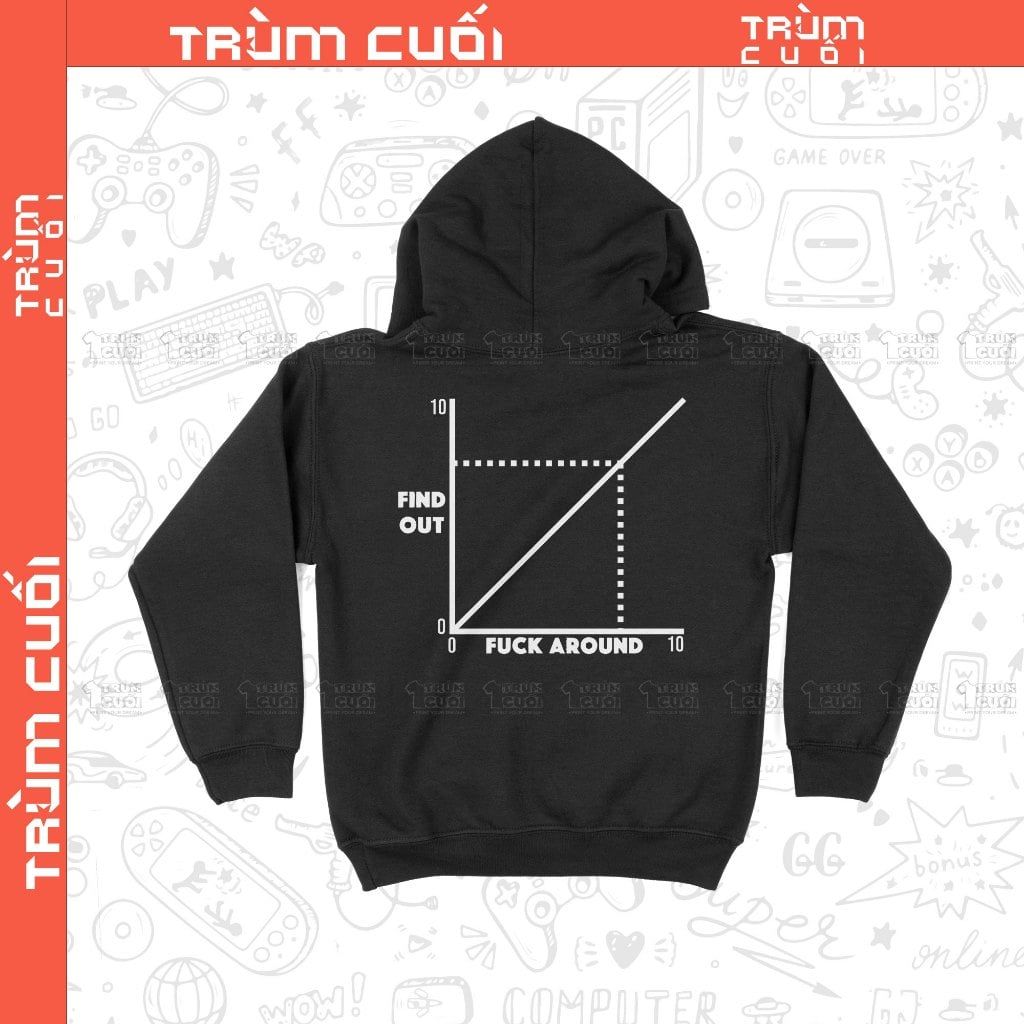  Áo Hoodie fuck around and find out, Trùm Cuối Meme, Nỉ Bông 100% Unisex nam nữ 0420 