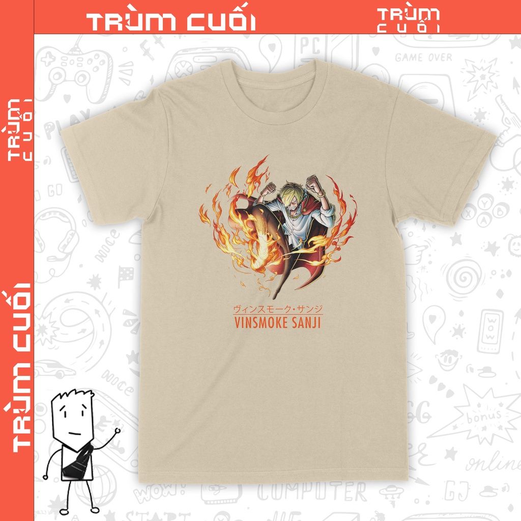  Áo thun Vinsmoke Sanji - One Piece, Trùm Cuối Anime Cine, Cotton 100% 2 màu nam nữ 0162 