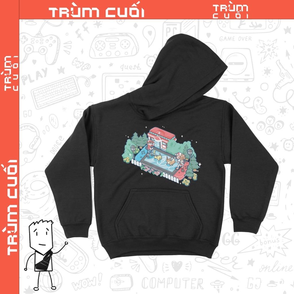  Áo Hoodie Pokemon Switch, Trùm Cuối Game, Nỉ Bông100% 2 màu nam nữ 0211 