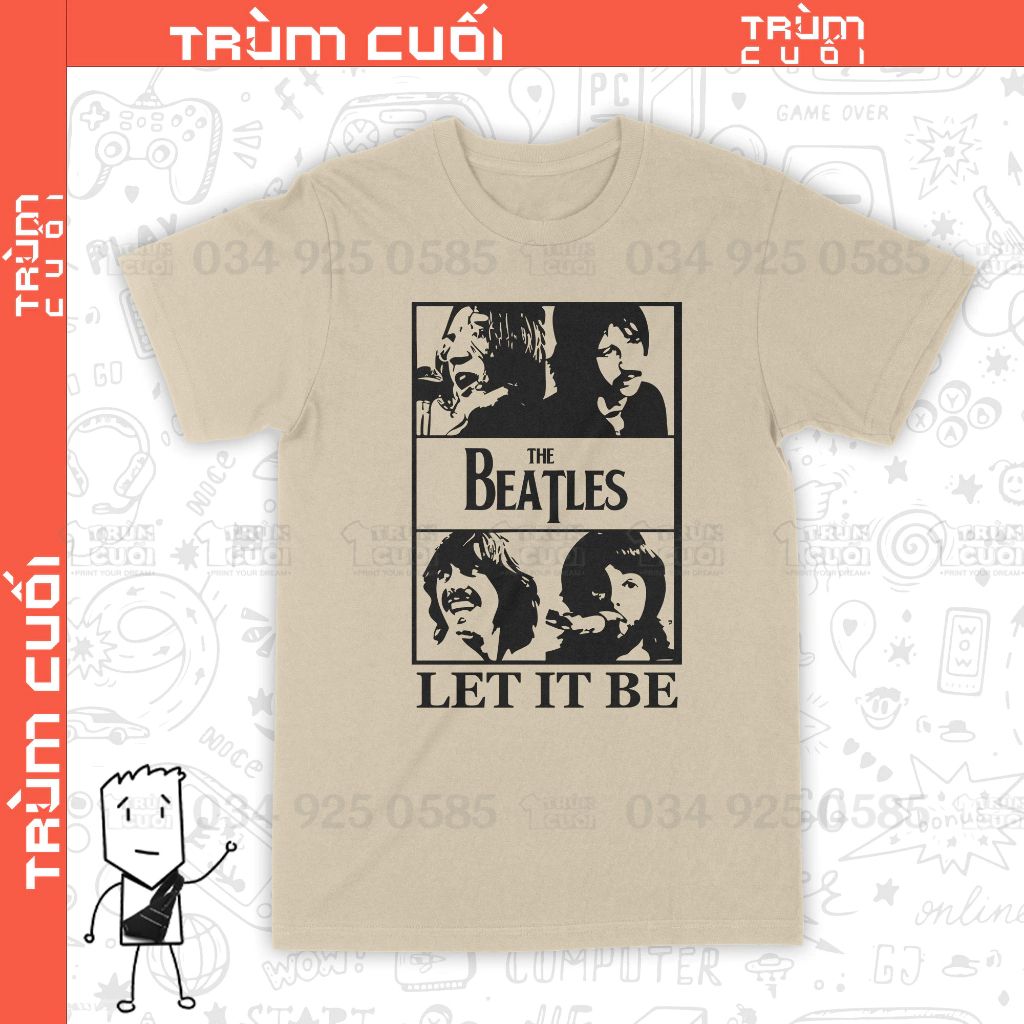  Áo thun The Beatles, Trùm Cuối Thần tượng âm nhạc, Cotton 2 màu 0264 