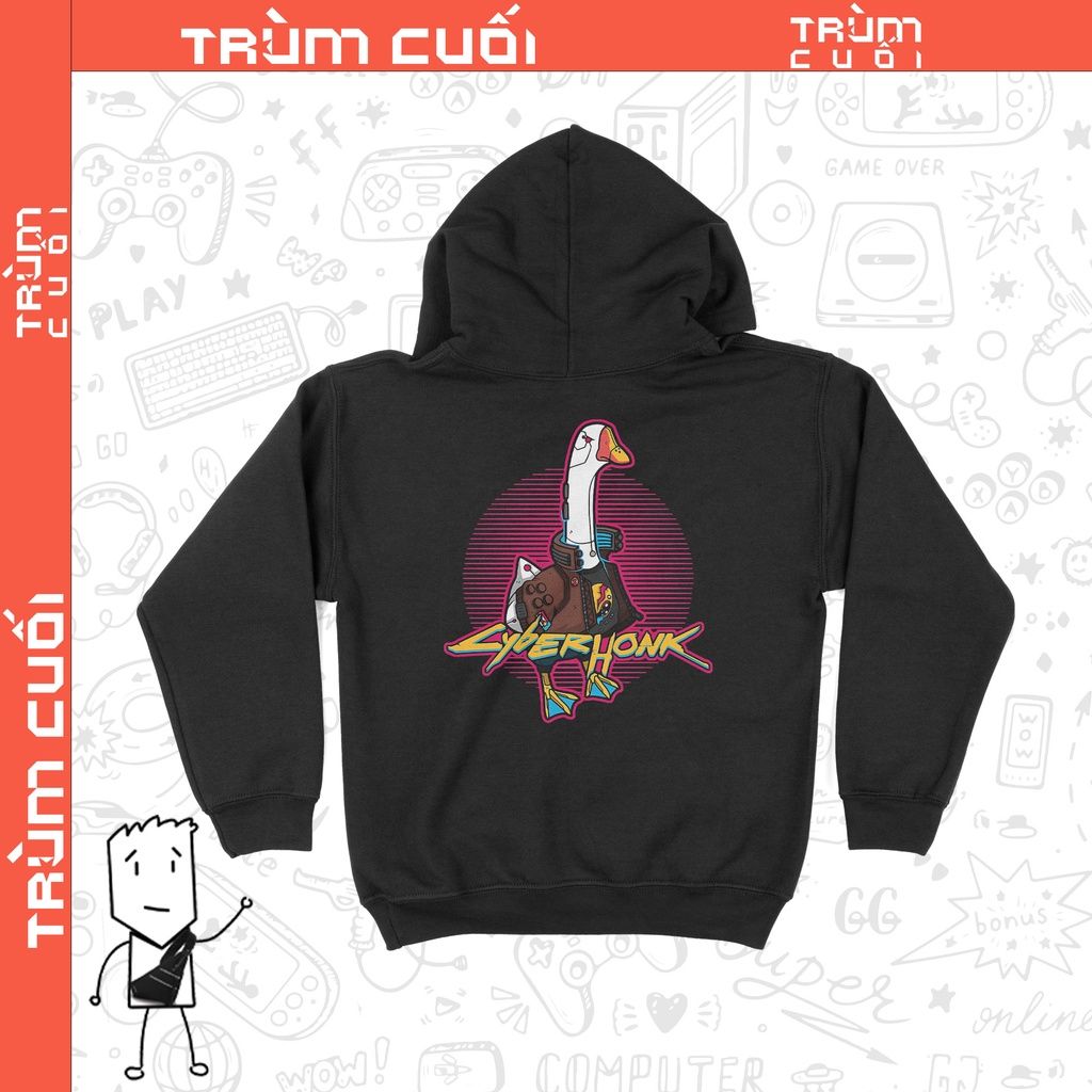  Áo Hoodie Cyberhonk 2077, Trùm Cuối Game Meme, Nỉ Bông 100% 2 màu nam nữ 0184 