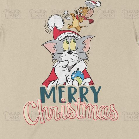  Áo thun Giáng Sinh của Tâm và Gia Huy, Trùm Cuối Cartoon Christmas Festival, Unisex Cotton 100% 2 màu nam nữ 0377 