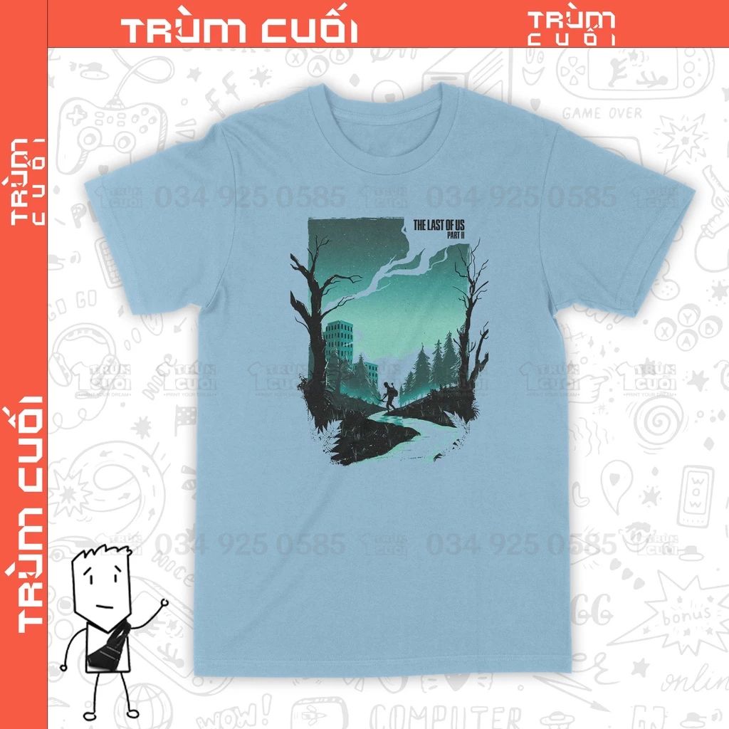  Áo thun The Last of Us, Trùm Cuối Game,Unisex Cotton 100% 2 màu nam nữ 0216 