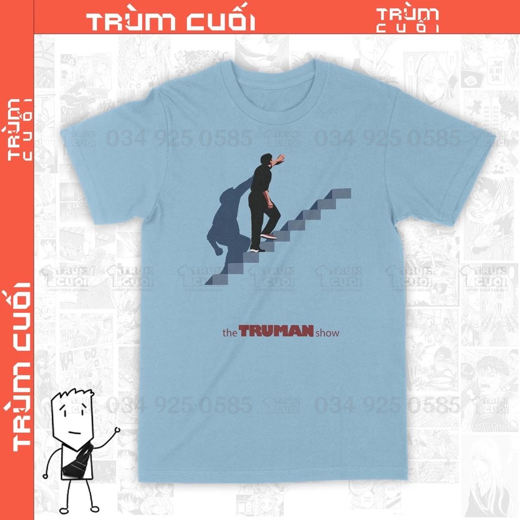 Áo thun The Truman Show Trùm Cuối Cine, Cotton 100% 2 màu nam nữ 0091 