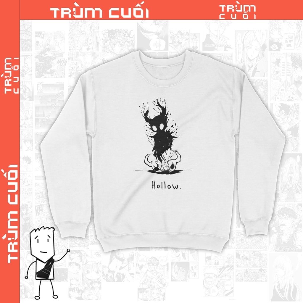  Áo Sweater Hollow Knight: The Shade, Trùm cuối Game, Unisex Cotton 100% 2 màu nam nữ 0134 