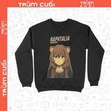  Áo Sweater Raphtalia - The Rising of the Shield Hero, Trùm Cuối Anime, Unisex Nỉ Bông 100% 2 màu nam nữ 0362 
