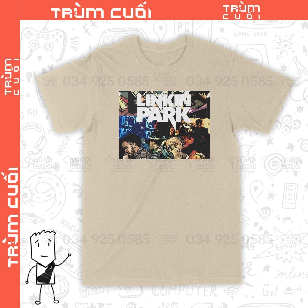  Áo thun Linkin Park, Trùm Cuối Thần tượng âm nhạc, Unisex Cotton 100% 2 màu nam nữ 0263 