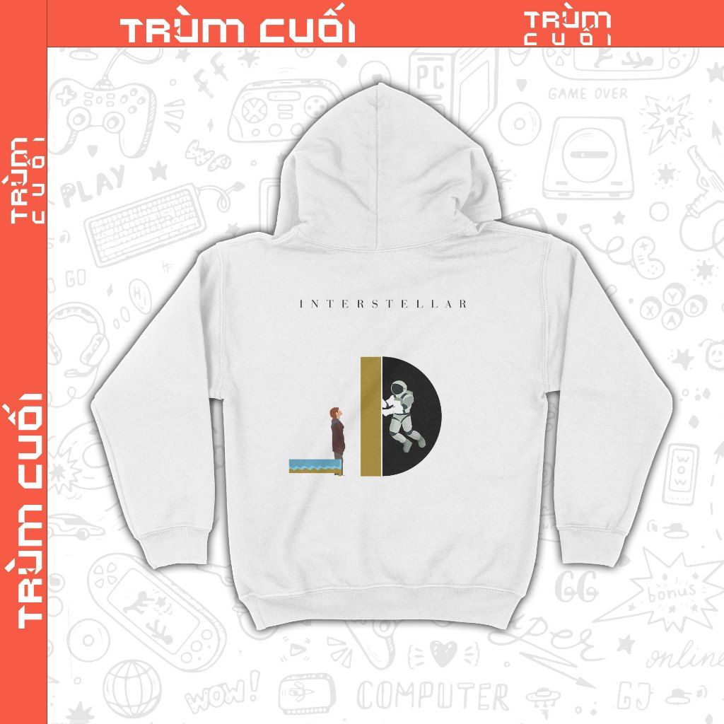  Áo Hoodie phim Interstellar - Du Hành Liên Sao, Trùm Cuối Cine, Nỉ Bông 100% Unisex nam nữ 0366 