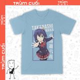  Áo thun Takanashi Rikka Kai, Trùm Cuối Anime, Unisex Cotton 100% 3 màu nam nữ 0342 