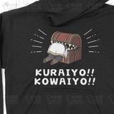  Áo Hoodie Frienne Kuraiyo Kowaiyo - Pháp Sư Tiễn Táng, Trùm Cuối Anime, Nỉ Bông 100% Unisex nam nữ 0407 