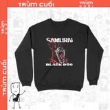  Áo Sweater Samurai: Black Dog - Cyberpunk 2077, Trùm Cuối Game, Unisex Nỉ Bông 100% 2 màu nam nữ 0079 
