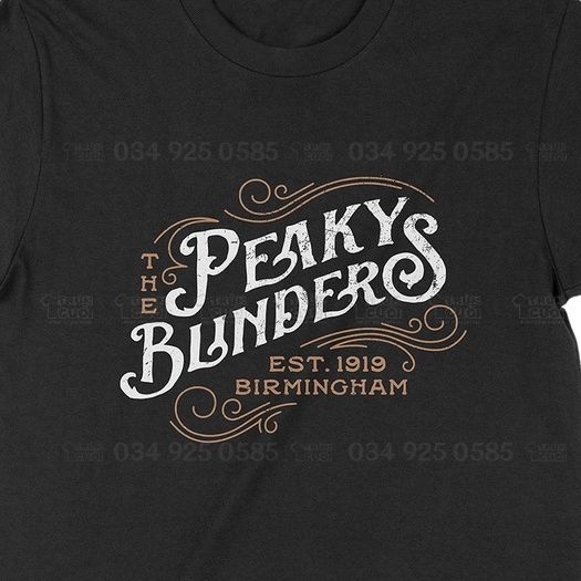  Áo thun Peaky Blinder, Trùm Cuối Cine, Unisex Cotton 100% 2 màu nam nữ 0035 