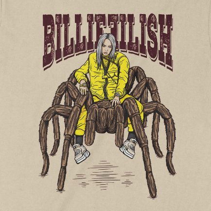  Áo thun Billie Eilish, Trùm Cuối Thần tượng âm nhạc, Unisex Cotton 100% 2 màu nam nữ 0265 