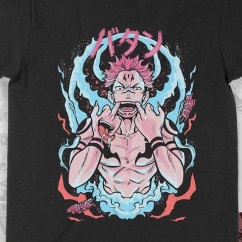  Áo Sweater Chú thuật hồi chiến Sukuna, Trùm Cuối Manga Anime, Unisex Nỉ Bông 100% 2 màu nam nữ 0017 