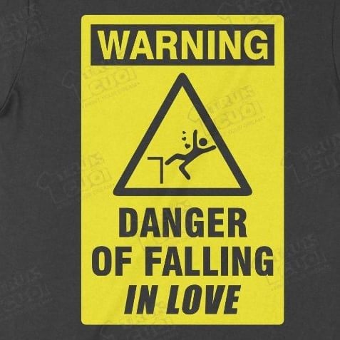  Áo thun WARNING Danger of Falling, Trùm Cuối Meme, Unisex Cotton 100% 2 màu nam nữ 0432 