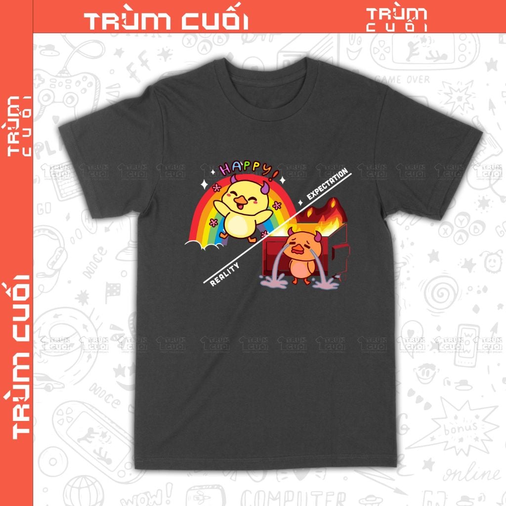  Áo thun Reality Expectation Unisex Trùm Cuối , Cotton 100% 2 màu nam nữ 0041 