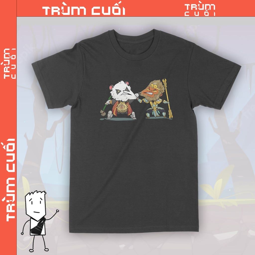  Áo thun Zuka Vs Wukong chibi - Áo liên quân Unisex Trùm Cuối Game, Cotton 100% 2 màu nam nữ 0031 