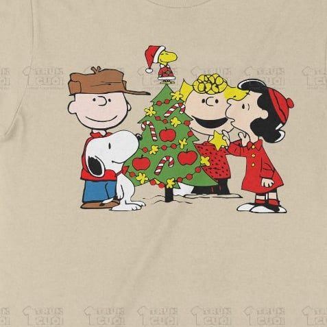  Áo thun Xmas Snoopy và Những người bạn, Trùm Cuối Christmas Festival, Unisex Cotton 100% 2 màu nam nữ 0382 